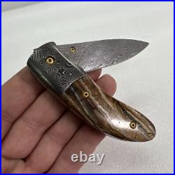 Richard Kacsur Custom Damascus Folding Knife