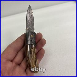 Richard Kacsur Custom Damascus Folding Knife