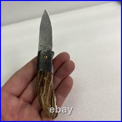 Richard Kacsur Custom Damascus Folding Knife