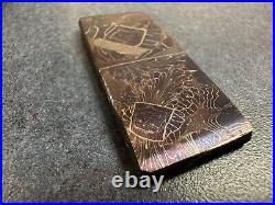 Robert Eggerling Mosiac Damascus Steel For Pocket knives Made in USA 2 Pieces