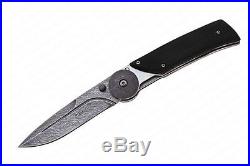 Russian Folding knife Biker-1 Kizlyar knives (Damascus steel, Hornbeam)