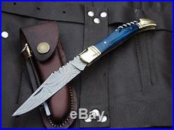 SALE DKC-783 OCEAN Laguiole Damascus Steel Folding Pocket Knife 4 oz 8.5