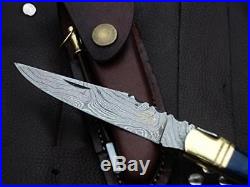 SALE DKC-783 OCEAN Laguiole Damascus Steel Folding Pocket Knife 4 oz 8.5