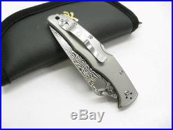 SPYDERCO Titanium Handle ENDURA 4 Straight VG-10 Damascus Folding Knife! C10TIPD
