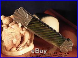 STEIGERWALT Custom Folding Knife Damascus Black Lip Pearl Spring Assisted