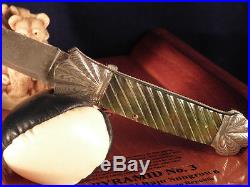 STEIGERWALT Custom Folding Knife Damascus Black Lip Pearl Spring Assisted