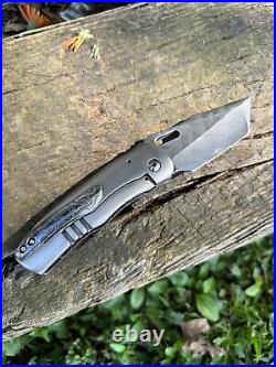 Sean O'Connell Knives JTT Custom Knife Folder Timascus Damascus