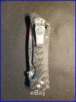 Southern Grind Spider Monkey Drop Point Folding Knife DAMASCUS Blade Made in USA