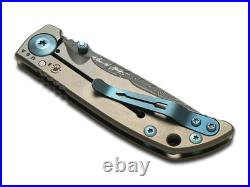 Spartan Blades Harsey Folder 3.25 SF10DMBL Titanium Damascus Steel Pocket Knife