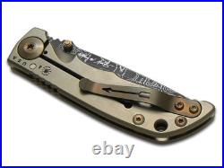 Spartan Blades Harsey Folder 3.25 SF10DMBZ Titanium Damascus Steel Pocket Knife