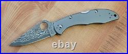 Spyderco Delica 4 Folding Knife Titanium Handle Vg10 Damascus Steel C11tipd A
