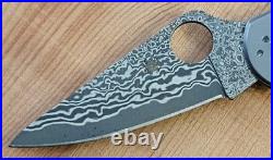 Spyderco Delica 4 Folding Knife Titanium Handle Vg10 Damascus Steel C11tipd A