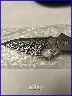 Spyderco Delica 4 Titanium / Damascus Folding Knife C11TIPD, Plain Edge Blade