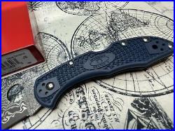 Spyderco Delica C11FPNBD FRN Damascus Folding Pocket EDC Knife BLUE DISCONTINUED