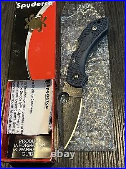 Spyderco Dragonfly 2 Blue FRN Damascus Knifejoy Exclusive