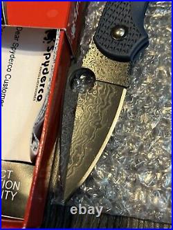 Spyderco Dragonfly 2 Blue FRN Damascus Knifejoy Exclusive