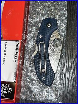 Spyderco Dragonfly 2 Blue FRN Damascus Knifejoy Exclusive