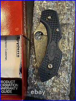 Spyderco Dragonfly 2 Blue FRN Damascus Knifejoy Exclusive