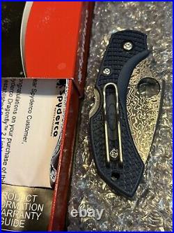 Spyderco Dragonfly 2 Blue FRN Damascus Knifejoy Exclusive