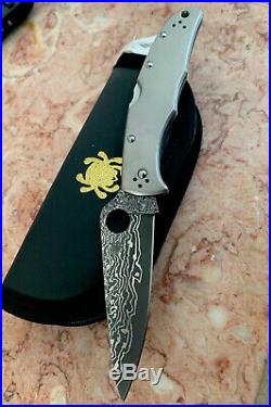 Spyderco Endura 4 Folding Knife Damascus Blade Titanium Handle C10TIPD