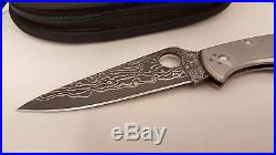 Spyderco Endura 4 Folding Pocket Knife, 3-7/8 Damascus Titanium Blade C10TIPD
