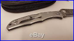 Spyderco Endura 4 Folding Pocket Knife, 3-7/8 Damascus Titanium Blade C10TIPD