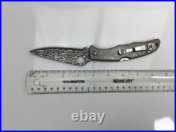 Spyderco, Endura 4 Titanium Damascus Folding Knife, C10TIPD (Read)