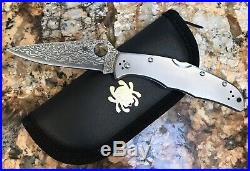 Spyderco Endura 4 Titanium Damascus Steel Lockback Folding Blade Knife