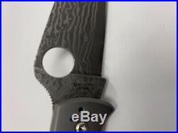 Spyderco Endura 4 Titanium Folding Pocket Knife, Damascus Blade C10TIPD