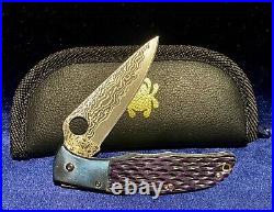 Spyderco Endura Blue Jigged Bone & Ti, VG10 Damascus 2010 Sprint Run