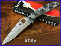 Spyderco Knife Endura Damascus Steel Zome Grey Black C10ZPGYD