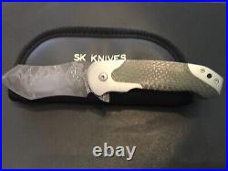 Steven Kelly Custom Damascus Collision Flipper Folder Folding Knife