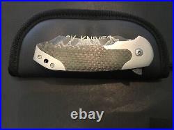 Steven Kelly Custom Damascus Collision Flipper Folder Folding Knife