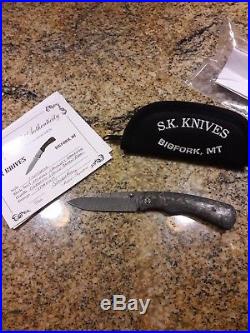Steven Kelly Lightspeed in Chad Nichols Damascus folding knife