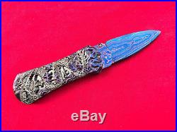 Suchat-Custom-Folding-Knife-Damascus-Steel-Engraving-Black-Pearl-Dragon-Art-k02