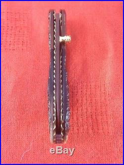 Suchat Custom Folding Knife Damascus Steel Engraving Black Pearl Dragon Art k02