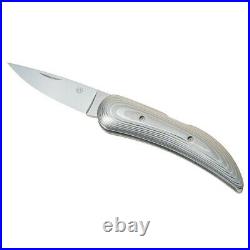 Suwada Folding Knife Damascus steel handle and a stainless steel blade