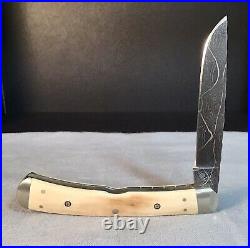 TA Davidson Custom Folding Knife with Damascus Blade