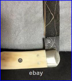 TA Davidson Custom Folding Knife with Damascus Blade