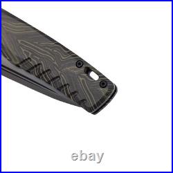 TEKTO F3 Charlie Folding Knife, Damascus G10 Handle with Black Accents, D2 Steel