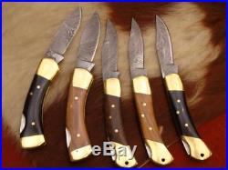 Taschenmesser Damast, Messer 5 stück Damascus Folding Knife