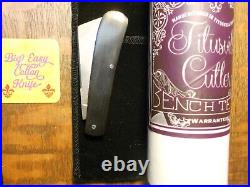 Titusville Cutlery USA Big Easy Cotton Knife Gabon Ebony Raindrop Damascus