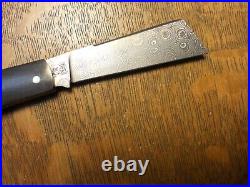 Titusville Cutlery USA Big Easy Cotton Knife Gabon Ebony Raindrop Damascus