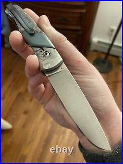 Tobin Smith Full Custom Damascus S90V Gent Folding Knife One Off RARE NEW