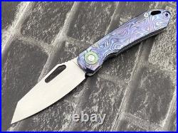 TwoSun TS587-M390-SW-Zircuti Folding Knife Zirconium Damascus Handle PocketKnife
