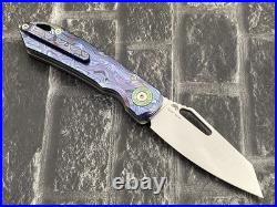 TwoSun TS587-M390-SW-Zircuti Folding Knife Zirconium Damascus Handle PocketKnife