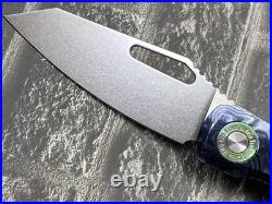 TwoSun TS587-M390-SW-Zircuti Folding Knife Zirconium Damascus Handle PocketKnife