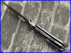 TwoSun TS587-M390-SW-Zircuti Folding Knife Zirconium Damascus Handle PocketKnife