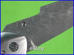 US Custom Hand Made MIKE FRANKLIN Damascus Folding Pocket Knife