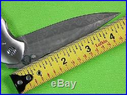 US Custom Hand Made MIKE FRANKLIN Damascus Folding Pocket Knife